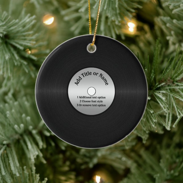 Vinyl-LP-Schallplatten-Hintergrund Keramik Ornament (Baum)