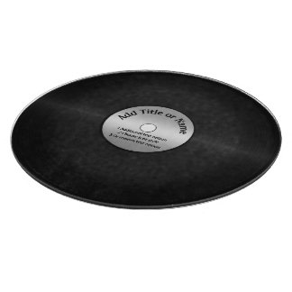 Vinyl-LP-Schallplatten-Hintergrund Schneidebrett