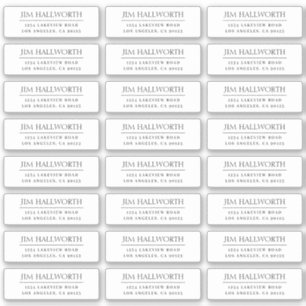 Vinyl Moderne Schwarz-Weiß-Rücksendeadresse Aufkleber