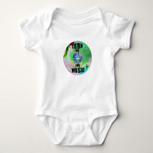 Vinyl Music Baby Strampler (Vorderseite)