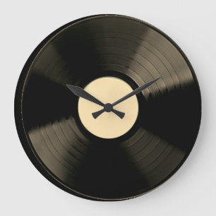 Vinyl Music Record Clock Große Wanduhr