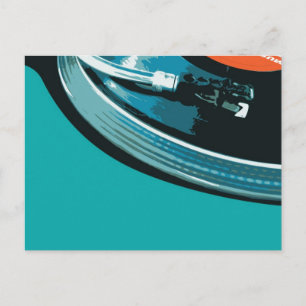 Vinyl Music Turntable Postkarte