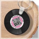 Vinyl | Musician DJ | QR-Code Schlüsselanhänger<br><div class="desc">Mit QR Code Schlüsselanhänger präsentieren wir Ihnen unser individualisierbares Vinyl LP Style - das perfekte Accessoire für die Musik beruflich! Dieser Schlüsselanhänger verfügt über einen schlanken Vinyl LP Record in Rosa und Weiß, sowie einen QR Code, der mit Ihrer eigenen Musik verknüpft werden kann. Mit unserer "Personalize"-Funktion können Sie Ihren...</div>