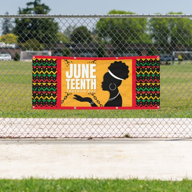 Vinyl Outdoor Banner Juneteenth Feier (Insitu)