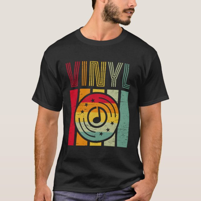 Vinyl Phonograph Record Music Dj T-Shirt (Vorderseite)