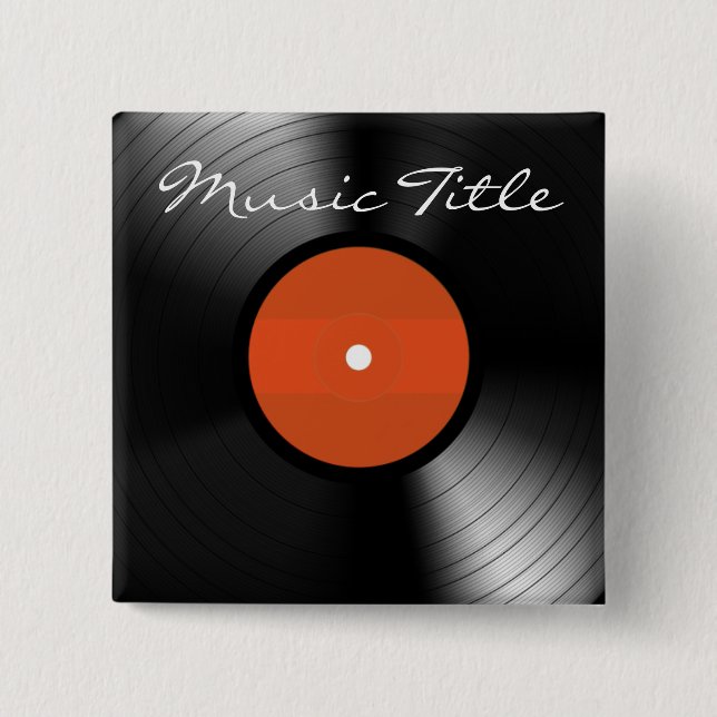 Vinyl Platte Button (Vorderseite)