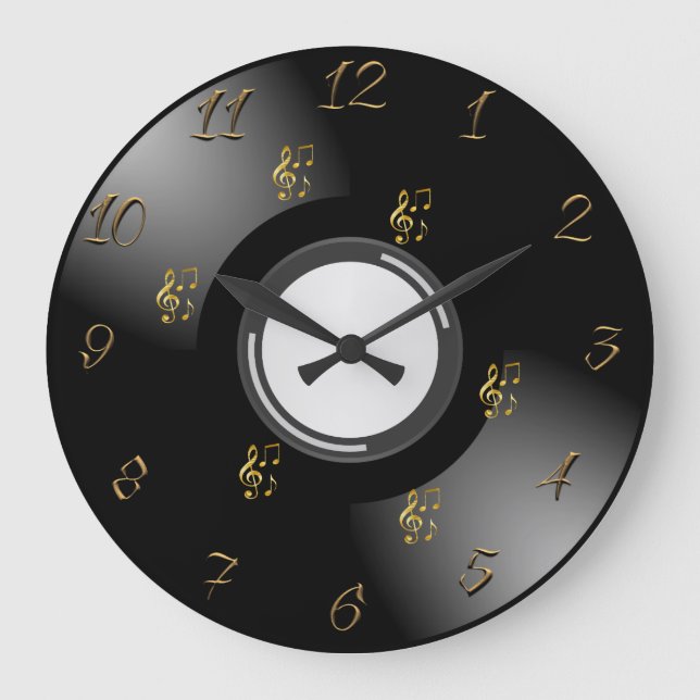 Vinyl Platte Große Wanduhr (Vorderseite)