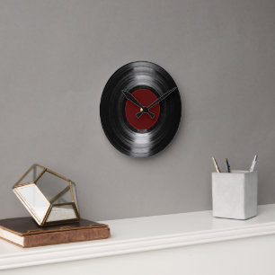 Vinyl Platte Runde Wanduhr