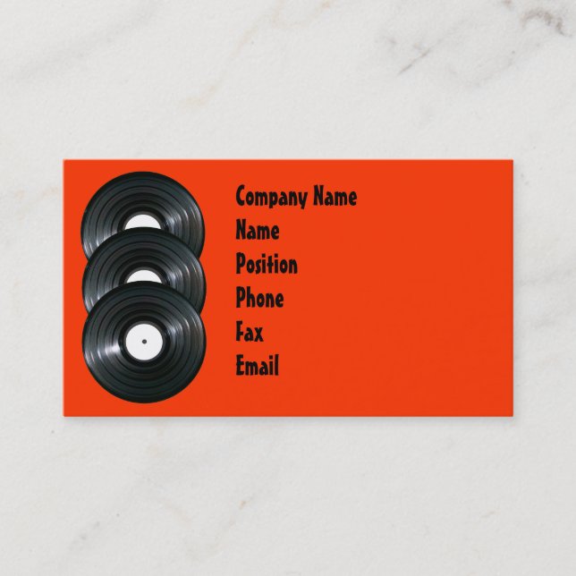 Vinyl Platten Business Card Visitenkarte (Vorderseite)