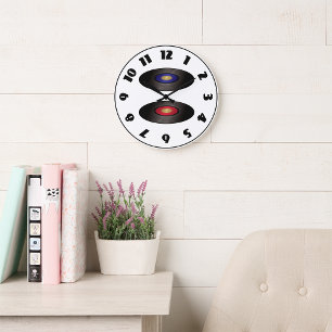 Vinyl Platten Clock Große Wanduhr