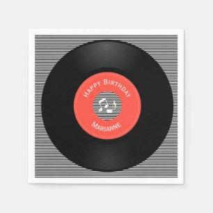 Vinyl Platten Design Paper Napkins Serviette