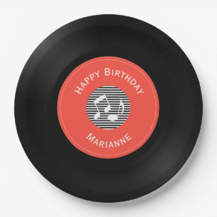 Vinyl Platten Design Paper Teller