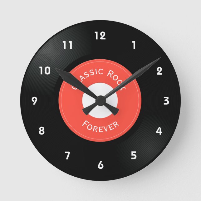 Vinyl Platten Design Round Clock Runde Wanduhr (Vorderseite)