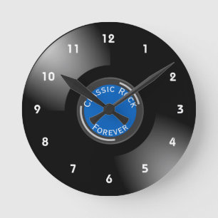 Vinyl Platten Design Runde Wanduhr