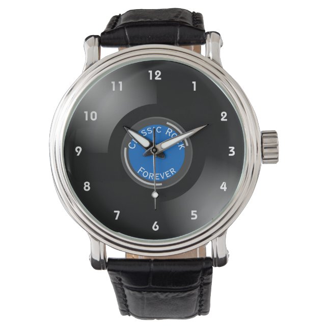 Vinyl Platten Design Wrist Watch Armbanduhr (Vorderseite)