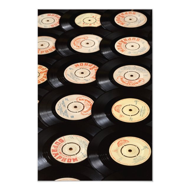 Vinyl-Platten Hintergrund Fotodruck (Vorne)