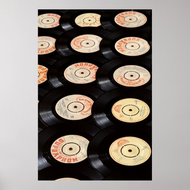 Vinyl-Platten Hintergrund Poster (Vorne)