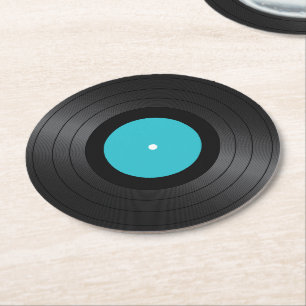 Vinyl Platten Images Round Paper Untersetzer
