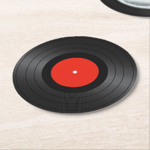Vinyl Platten Images Round Paper Untersetzer