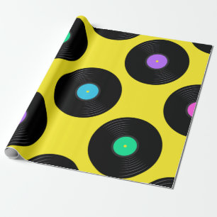 Vinyl-Platten-Muster Geschenkpapier