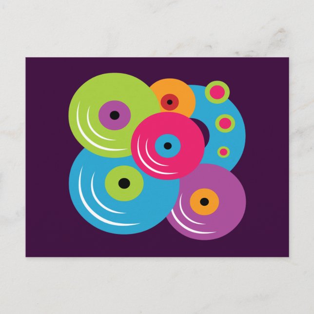 Vinyl-Platten Postkarte (Vorderseite)