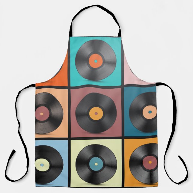 Vinyl-Platten: Retro-LP-Set. Schürze (Vorderseite)