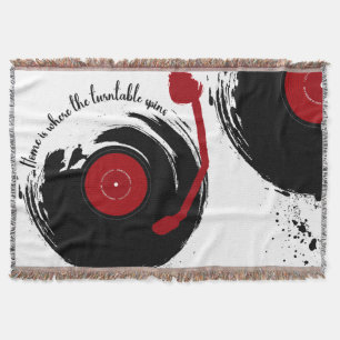 Vinyl Platten Zuhause ist, wo sich die Turntable d Decke