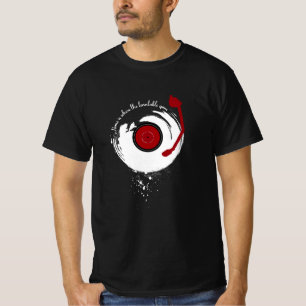 Vinyl Platten Zuhause ist, wo sich die Turntable d T-Shirt