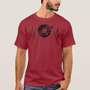 Vinyl Plattenspieler Herzschlag DJ Plattenspieler  T-Shirt