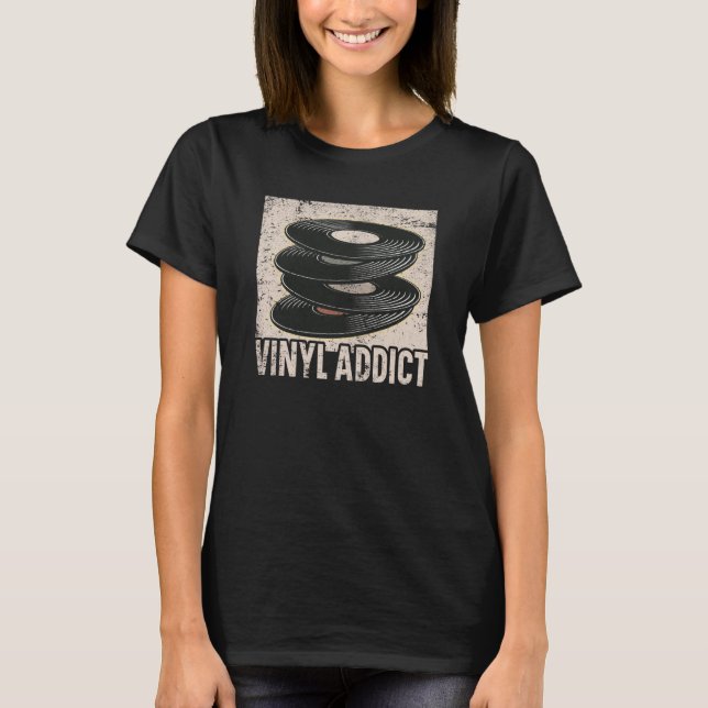 Vinyl Player Vinyl Record Player Music T-Shirt (Vorderseite)