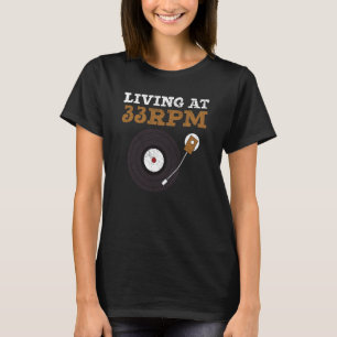 Vinyl Recor mit 33 Uhr Tonaufzeichnung T-Shirt
