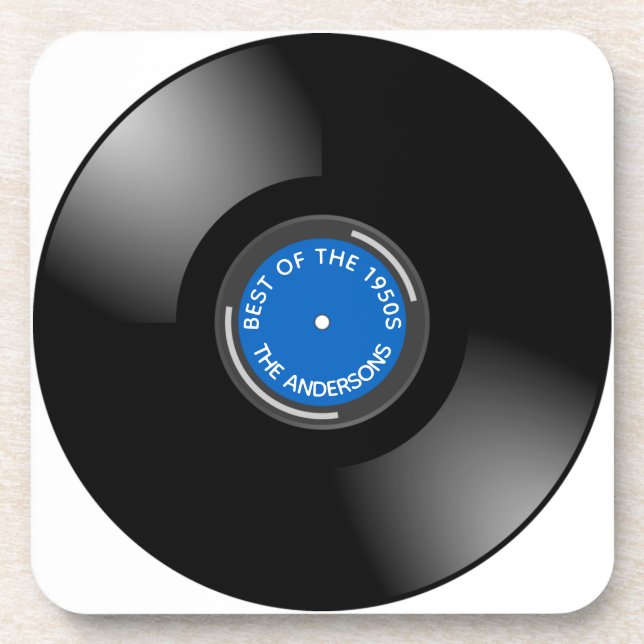 Vinyl Record Album Design Beverage Coaster Getränkeuntersetzer (Vorderseite)