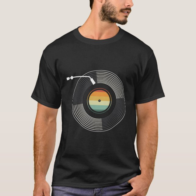 Vinyl Record Album Music Player Audiophile T-Shirt (Vorderseite)