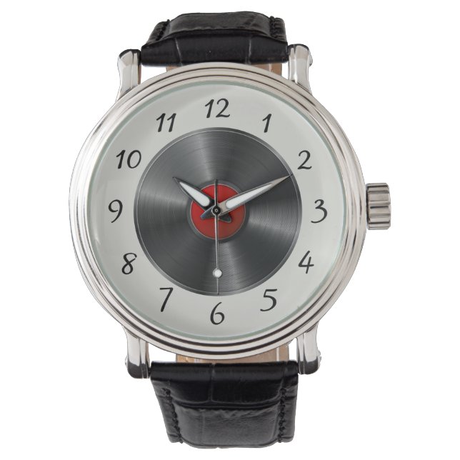 Vinyl Record Armbanduhr (Vorderseite)
