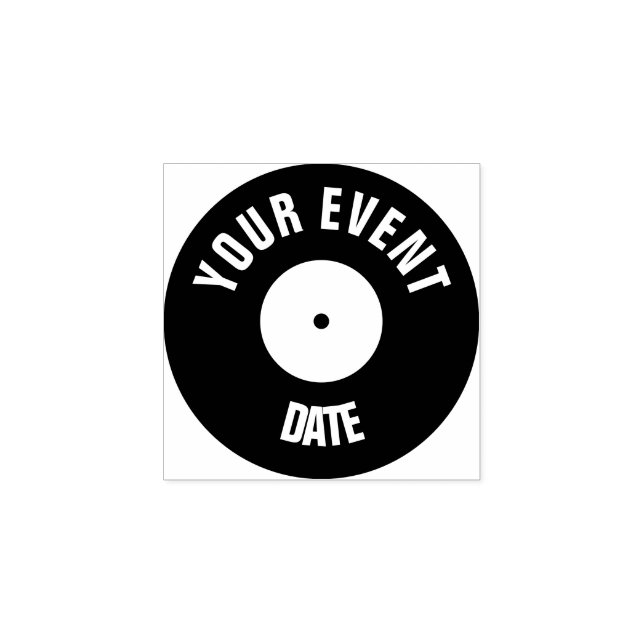Vinyl Record-Briefmarke Gummistempel (Prägung)
