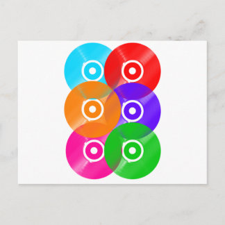 Vinyl Record Colors Postkarte