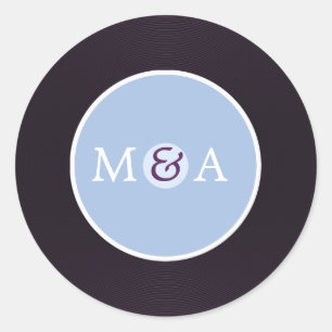 Vinyl Record Custom Wedding Runder Aufkleber