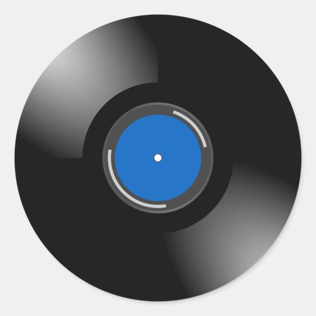 Vinyl Record Design Runder Aufkleber (Vorderseite)