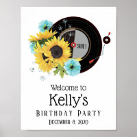Vinyl Record Geburtstagsposter
