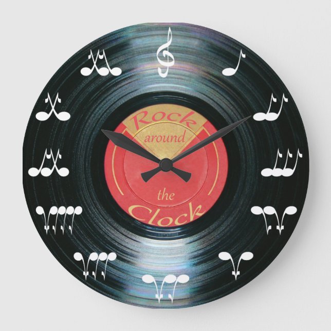 Vinyl Record Große Wanduhr (Vorderseite)