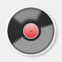 Vinyl Record L.P. Retro Magnet