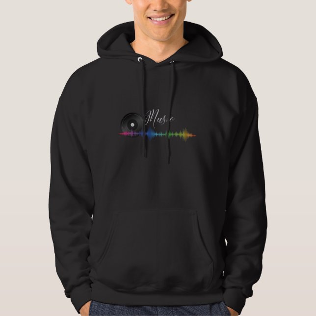 Vinyl Record Music Hoodie (Vorderseite)