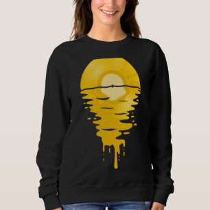 Vinyl Record Music Lp Classic 80er Sunset 5 Sweatshirt