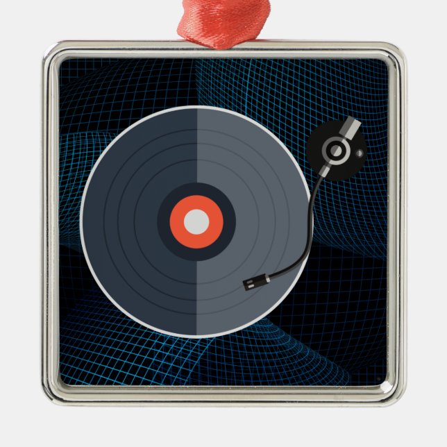 Vinyl Record Ornament Aus Metall (Vorne)