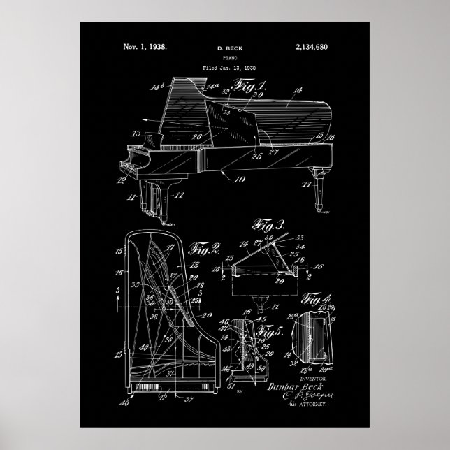 Vinyl Record Patent Poster (Vorne)