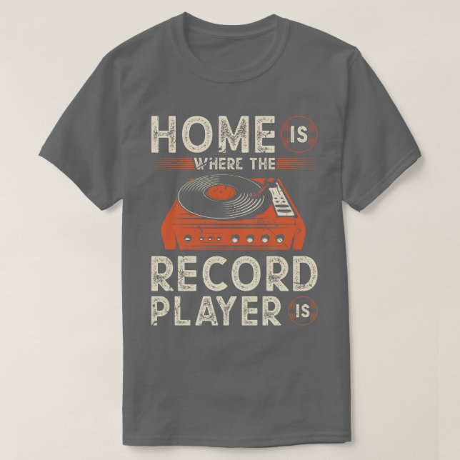 Vinyl Record Player Vinyl Platten T-Shirt (Design vorne)