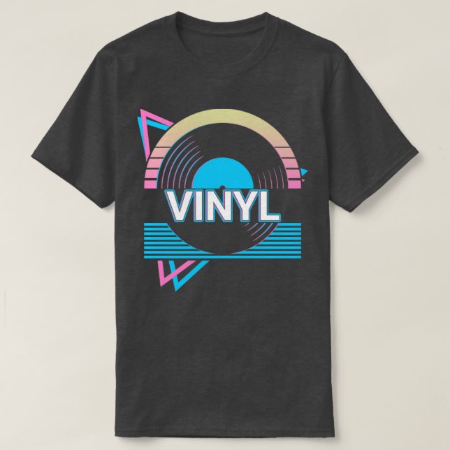 Vinyl Record Retro Music Retro Geschenk T-Shirt (Design vorne)