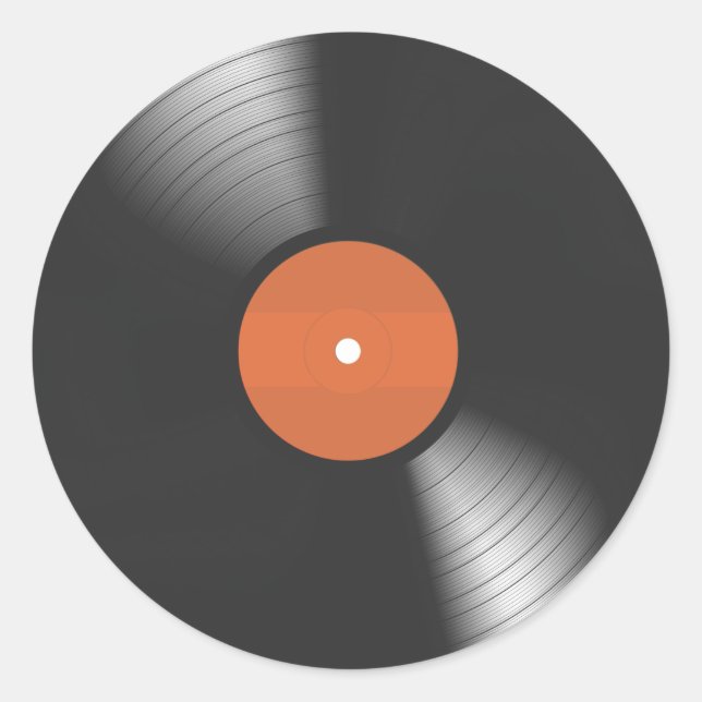 Vinyl Record Runder Aufkleber (Vorderseite)