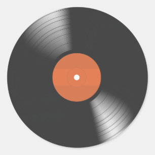 Vinyl Record Runder Aufkleber