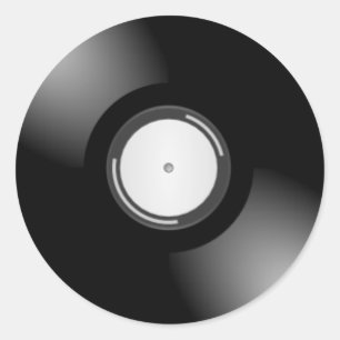 Vinyl Record Runder Aufkleber